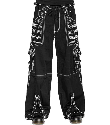 Tripp NYC Mega Skull Pants [BLACK/RED] XS at Amazon Men's Clothing